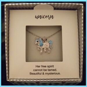 Crystal Unicorn Necklace Pendant